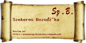 Szekeres Bozsóka névjegykártya